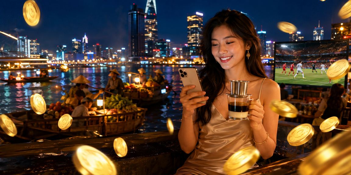 Người dùng TP.HCM xem cá cược bóng đá cùng ly cà phê